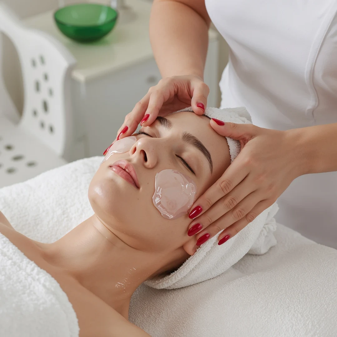 Trattamento viso naturale: manualità distensiva su viso e collo